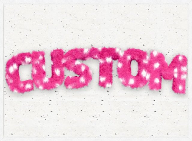Pink Fur White Spots Personalised Name Print