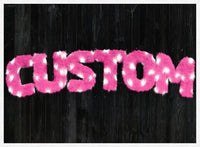 Pink Fur White Spots Personalised Name Print