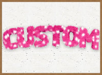 Pink Fur White Spots Personalised Name Print