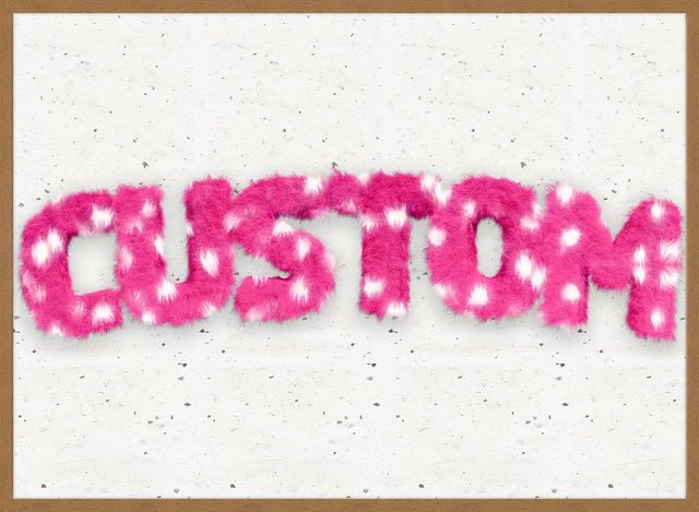 Pink Fur White Spots Personalised Name Print