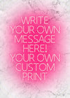 Pink Neon Centered White Print