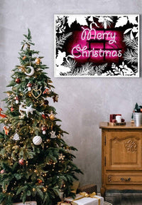 Pink Neon Christmas Print
