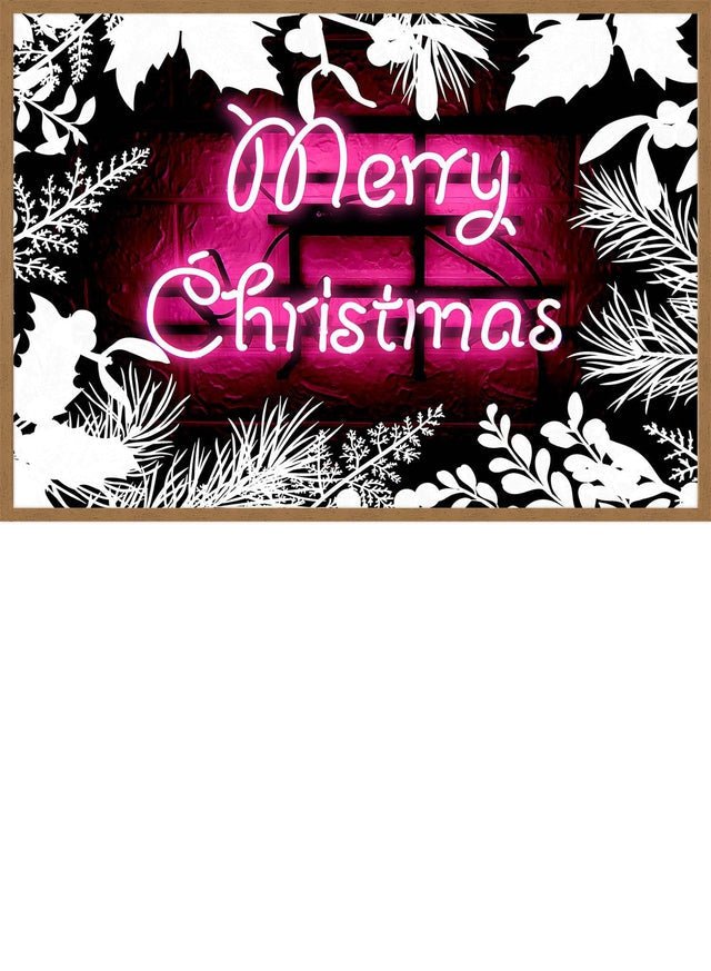 Pink Neon Christmas Print