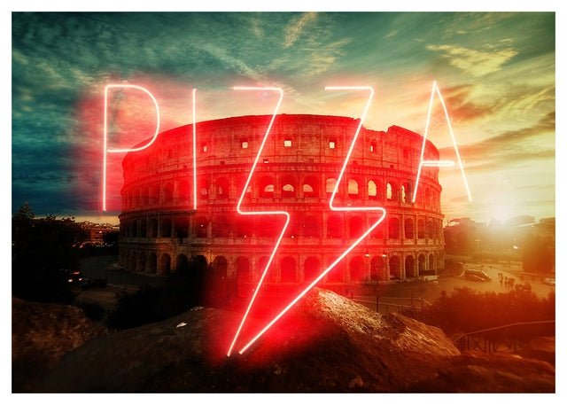 Pizza Sign Rome Neon Print