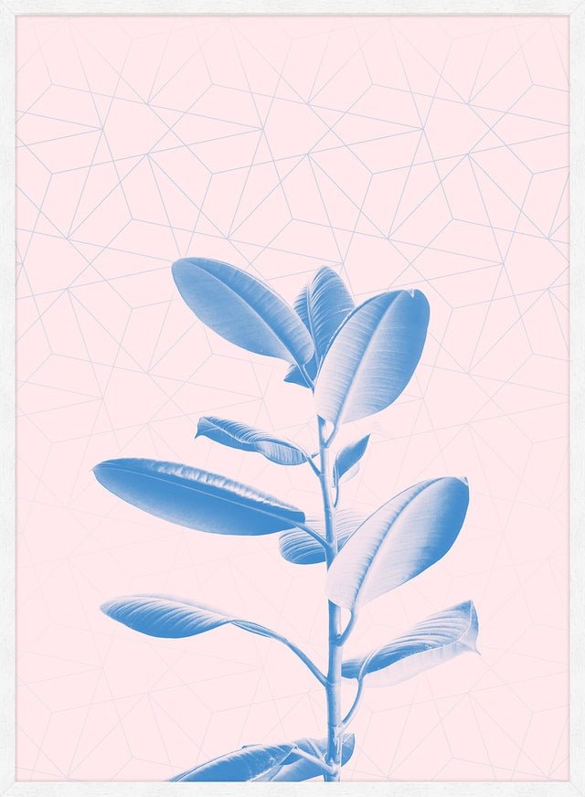Plant Geometric Pink Blend Print
