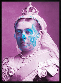 Queen Victoria Skull Colour Print-InkAndDrop