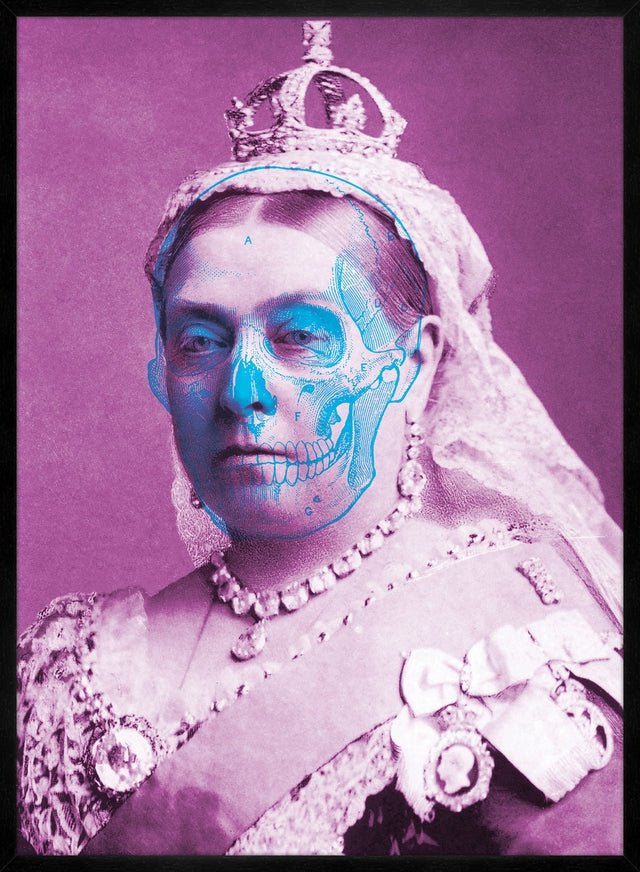 Queen Victoria Skull Colour Print-InkAndDrop