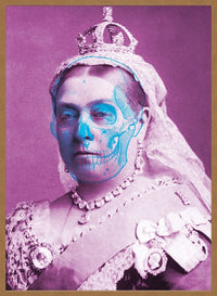 Queen Victoria Skull Colour Print-InkAndDrop