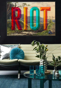 RIOT Bright Typography Print