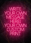 Red Neon Centered Black and Gold Print