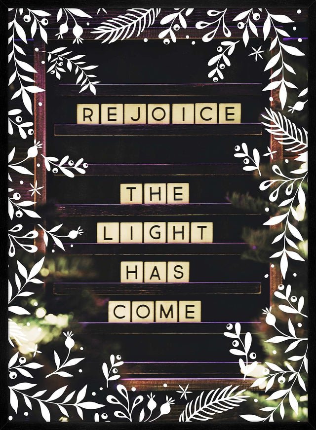Rejoice Light Christmas Print