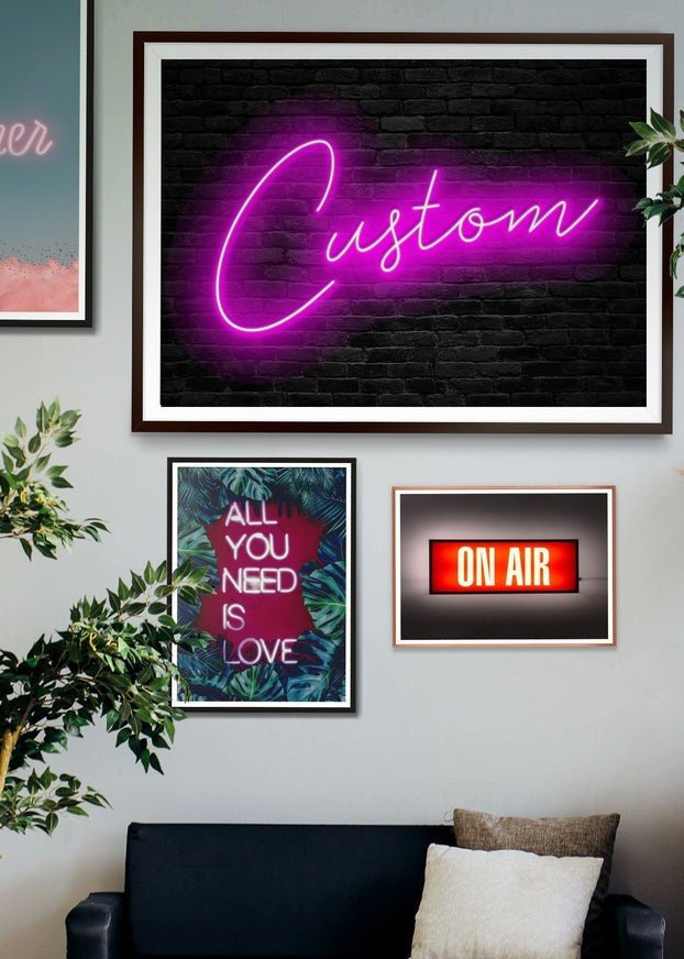 Retro Script Neon Print