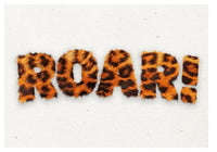 Roar Typographic Quote Tiger Pattern Print
