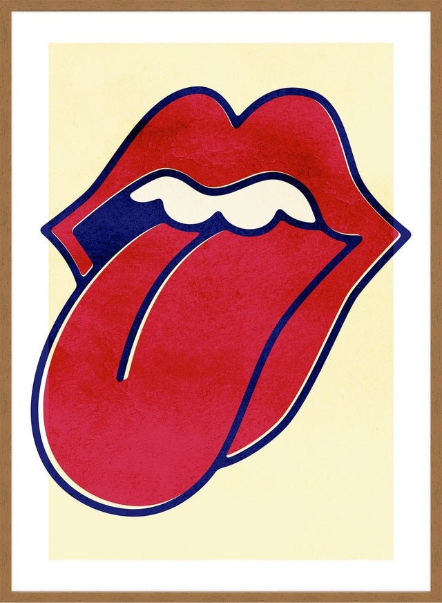 Rock Lips Tongue Print