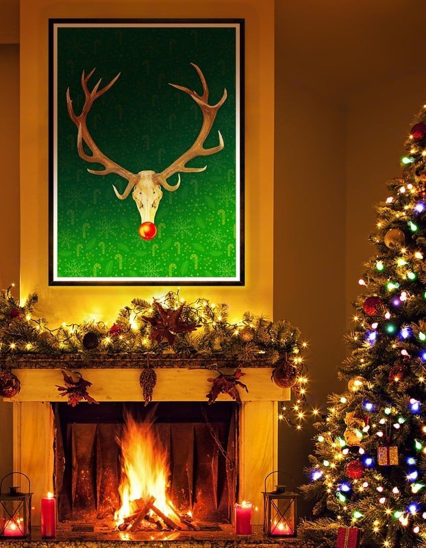 Rudolph Skull Print