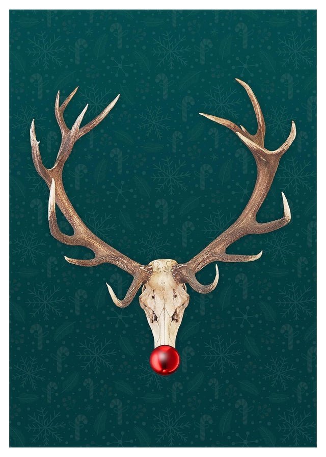 Rudolph Skull Print