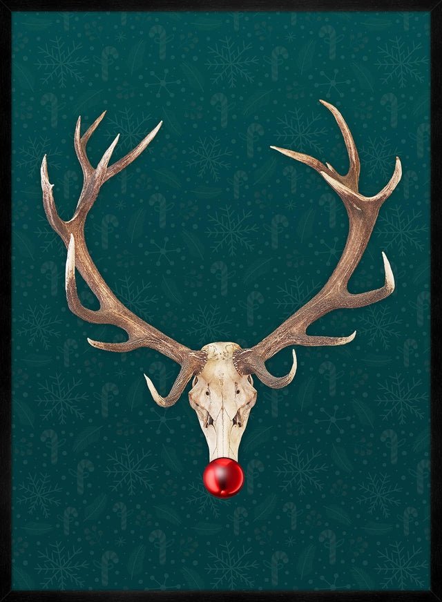 Rudolph Skull Print