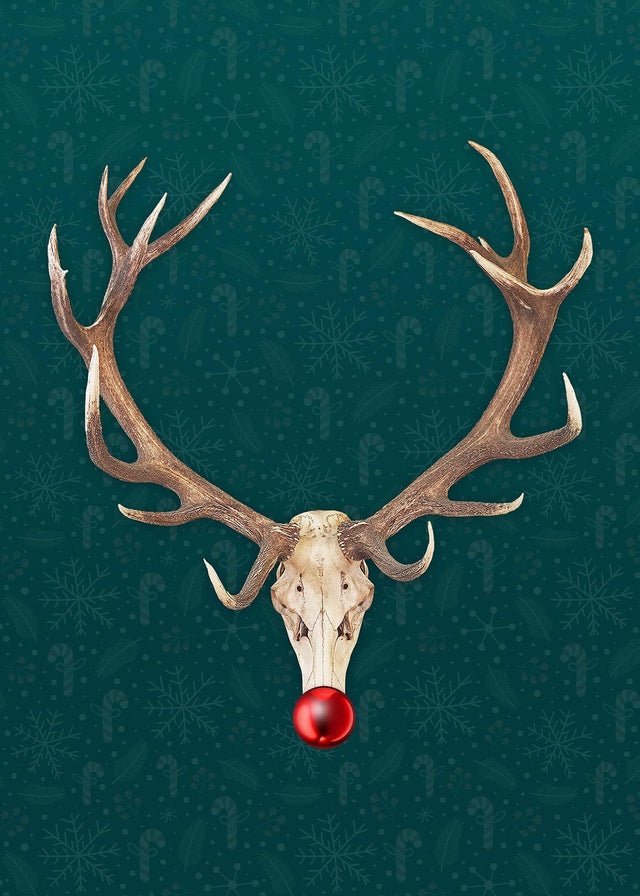 Rudolph Skull Print