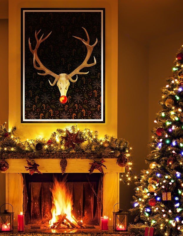 Rudolph Skull Print Black