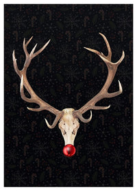 Rudolph Skull Print Black