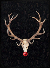 Rudolph Skull Print Black