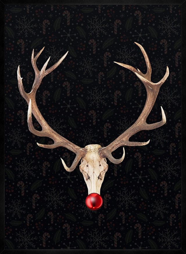 Rudolph Skull Print Black