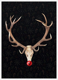 Rudolph Skull Print Black