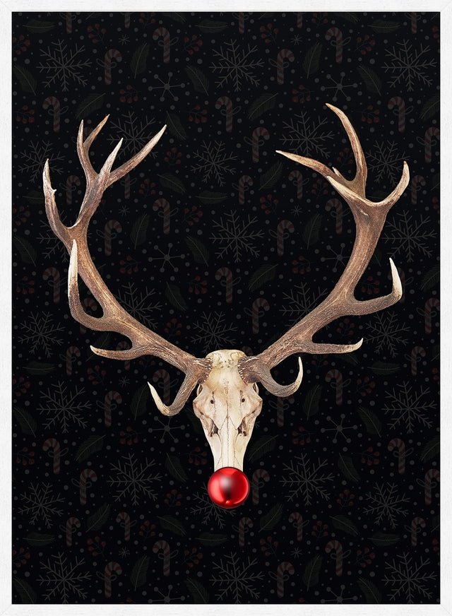 Rudolph Skull Print Black