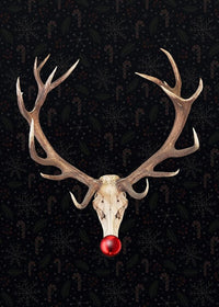 Rudolph Skull Print Black