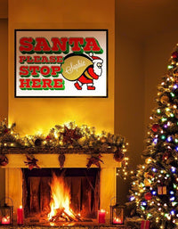 Santa Please Stop Here Custom Sack Print