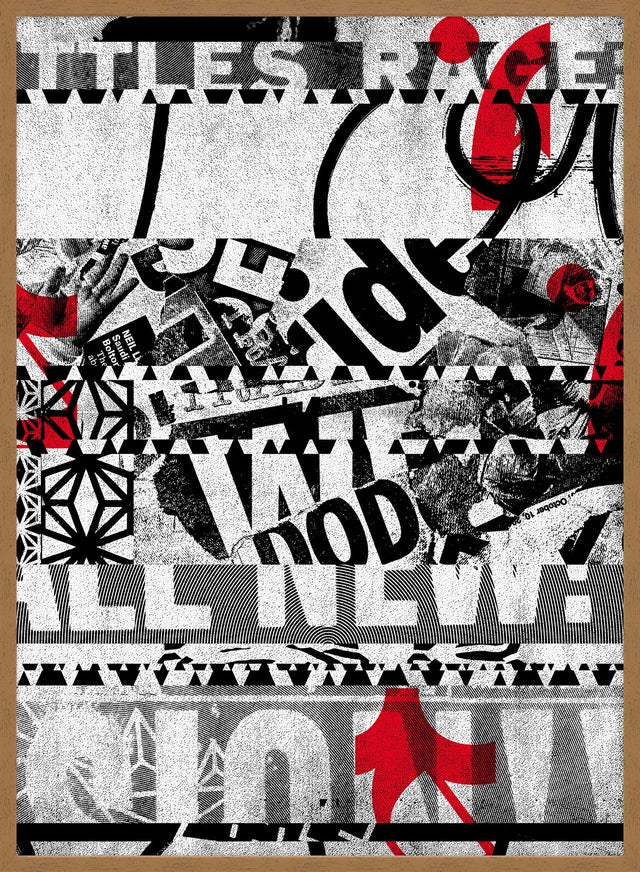 Shredded Abstract Typography 2 Print