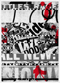 Shredded Abstract Typography 2 Print