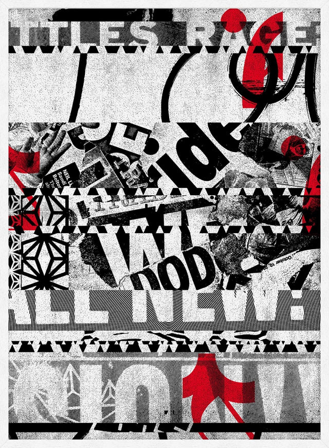 Shredded Abstract Typography 2 Print
