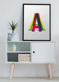 Single CMYK Letter Personalised Initial Print