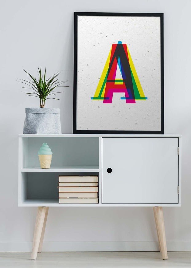 Single CMYK Letter Personalised Initial Print