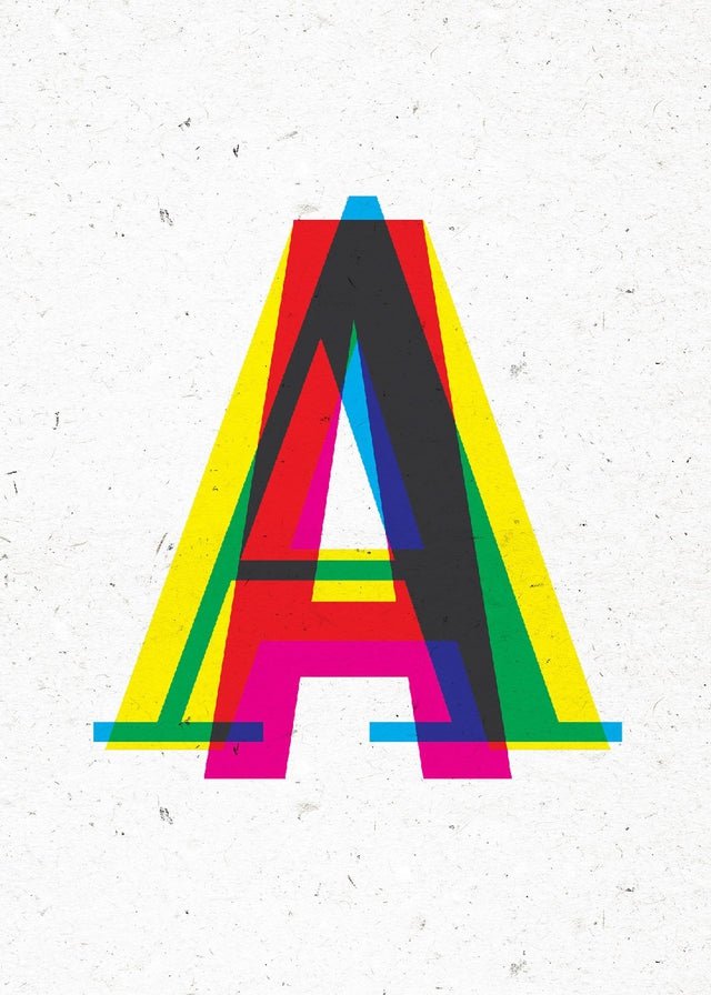 Single CMYK Letter Personalised Initial Print