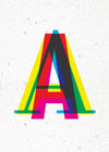 Single CMYK Letter Personalised Initial Print