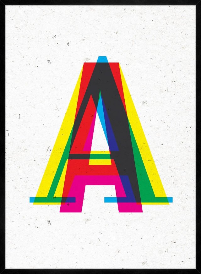 Single CMYK Letter Personalised Initial Print