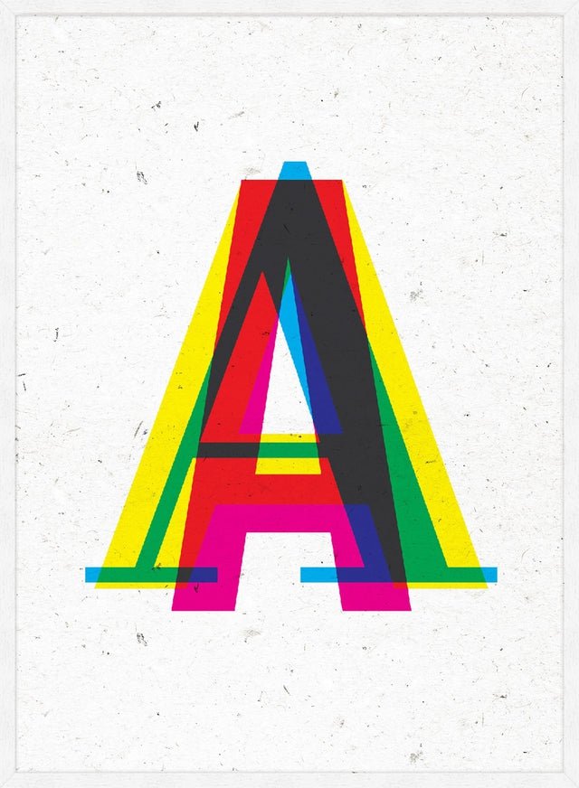Single CMYK Letter Personalised Initial Print