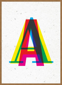 Single CMYK Letter Personalised Initial Print