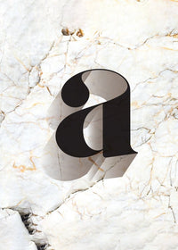 Single Serif Letter Print Black + Marble