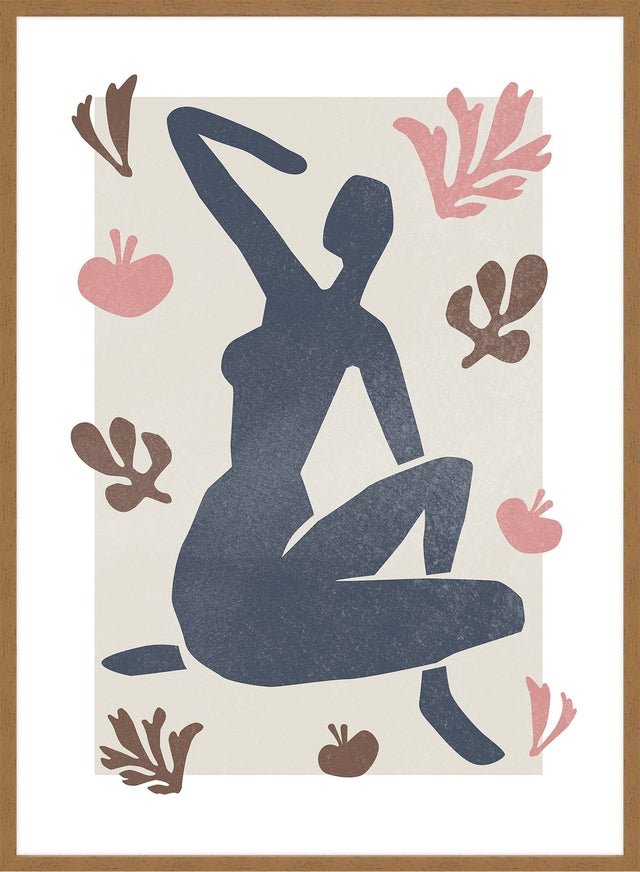 Sitting Woman Watercolour Style Print