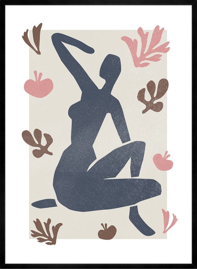 Sitting Woman Watercolour Style Print