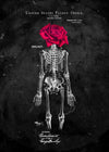 Skeleton Rose Print Black