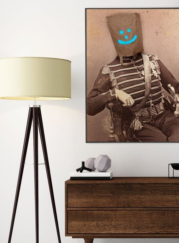 Smiley Soldier Vintage Print