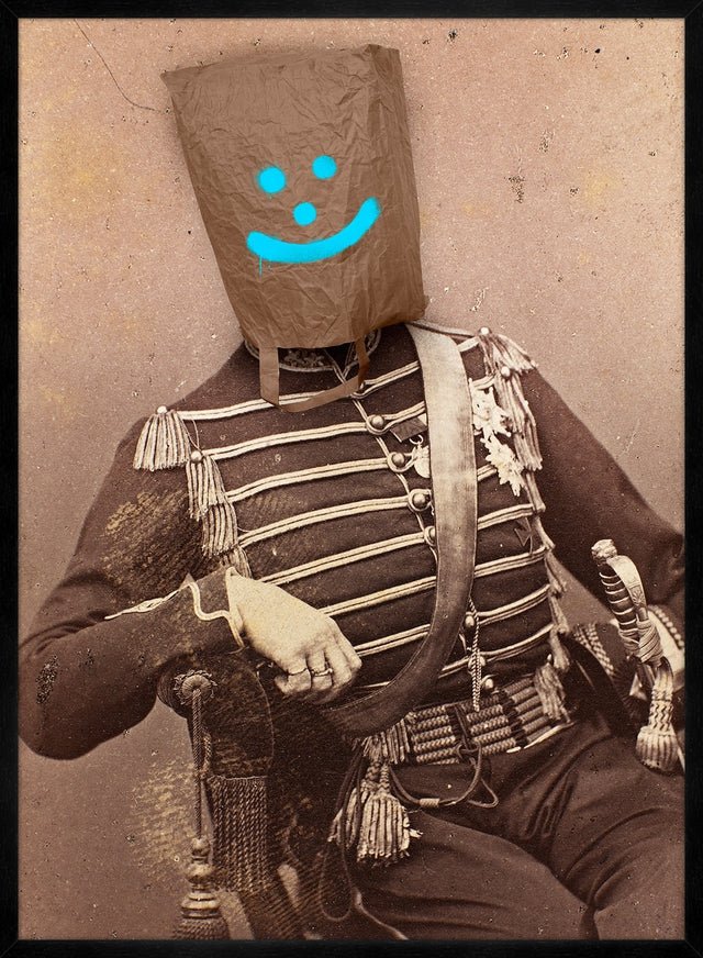 Smiley Soldier Vintage Print