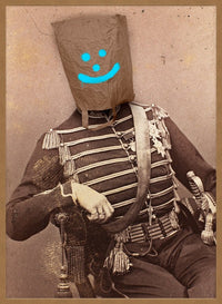 Smiley Soldier Vintage Print