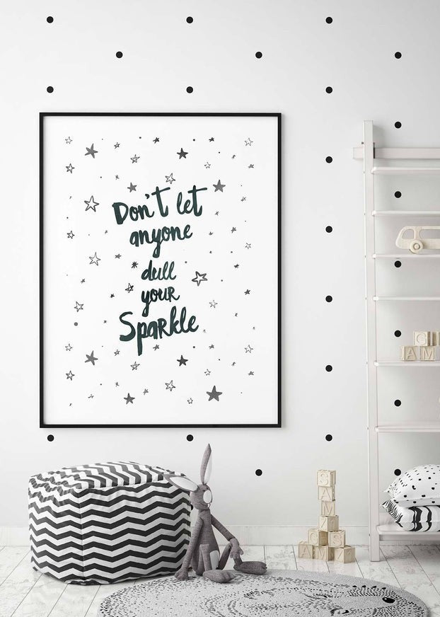 Sparkle Typography Quote Print