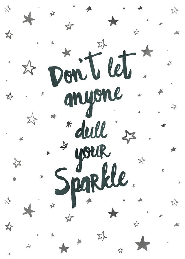 Sparkle Typography Quote Print