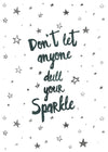Sparkle Typography Quote Print